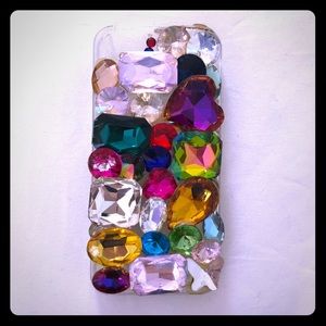 Jeweled deco iPhone SE/5s plastic phone case